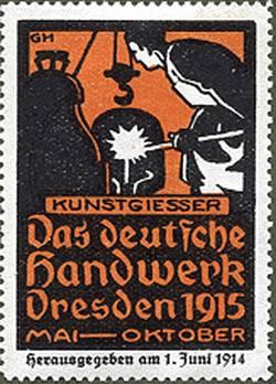 Reklamemarke Dresden, Ausstellung Das deutsche Handwerk 1915